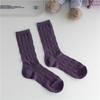 Calcetines de malla rómbica vintage para mujer, medias de algodón finas de color liso, transpirables, con agujeros, estilo japonés, de longitud media, para verano