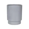 Maceta de Plástico Cilíndrica Recta con Forma de Escalón Simple, Maceta de Cerámica de Imitación, Maceta para Exteriores, Contenedor Compuesto para Suculentas de Escritorio, Suculenta