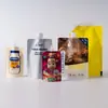 Bolsas de Embalaje de Plástico para Alimentos para Exportación, Bolsas Autocierre de Alta Gama para Snacks, Bolsas con Cierre de Cremallera y Base para Exportación con Revestimiento de Aluminio Personalizado, Bolsas para Dulces
