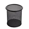 Porta Lápices de Malla Metálica Negra Estilo Simple Papelería de Escritorio de Oficina Cubo de Almacenamiento Resistente a la Corrosión y a las Caídas Porta Lápices para Estudiantes Venta al por Mayor