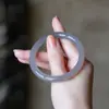 Al por mayor de fábrica imitación jade Hetian morado pulsera redonda para cigarrillos material exterior hielo violeta gris cigarrillo belleza pulsera de jade