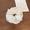 Scrunchie de Organza Floral Suave e Romântico Estilo Coreano, Elástico de Cabelo Versátil Fresco e Fofo, Corda de Cabelo da Moda e Versátil para Mulheres