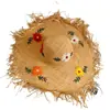 Sombrero de Playa de Paja Raffia Estilo Francés de Ala Ancha Sombrero de Protección Solar para Vacaciones en la Costa 2026 Nuevo Diseño Hueco Sombrero de Paja Parasol para Mujer