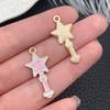 30 acessórios de pingente rosa para o dia dos namorados, varinha mágica, castelo, amor, rosa, faça você mesmo, brincos, pulseira, acessórios
