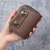Nova Carteira Masculina Curta Sanfonada Dupla Fivela Porta-Cartões Casual Transfronteiriça Retro Dobrável Duplo Negócios Europeia e Americana Grande Capacidade