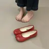 Zapatos Planos de Mujer con Patrón de Grietas Plateado y Dedos Separados, Mocasines Bajos Estilo Ballet, Zapatos Estilo Pezuña de Caballo