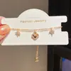 Pulsera de Calabaza Hueca con Circonita Electrochapada en Oro Real de 18K, Lujo Ligero, Gama Alta, Pulsera Exquisita, Nuevo Estilo Chino, Accesorio de Mano Versátil