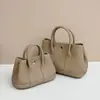 Capa Superior Piel de Vaca Togo Mini Bolso de Jardín Bolso Tote de Piel Genuina Bolso de Mano de Hombro Único Cruzado Bolso Pequeño de Lona para Mujer