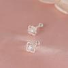 Pendientes con Chapado de Plata 925 Directo de Fábrica Diseño de Nicho de Verano Pendientes con Tapa de Tornillo Lujo Ligero Pendientes de Alta Gama para Mujer
