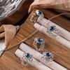 Joyas para uñas anillo en la punta del dedo anillo de diamante cadena aleación incrustado strass Súper hada Red social lujo joya de diamante explosiones