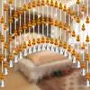 Cortina de Cuentas de Cristal de Calabaza Cortina Divisoria de Entrada Cortina de Baño Cortina Feng Shui Cortina de Puerta de Sala de Estar Dormitorio Cortina Media Cortina Decorativa Colgante