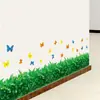 Linha de Pé de Grama 7185 Rodapé Adesivo de Parede Decoração de Grama Verde Sala de Estar Quarto Corredor de Entrada Canto de Corredor Adesivo
