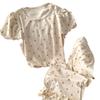 Ropa de Casa para Niños Primavera y Verano Nuevo Pequeña Impresión Modal Clase A Tejido Desnudo Coreano Traje de Pijama para Niñas