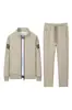 Conjunto Masculino de Três Peças Estilo Novo Primavera e Outono Jaqueta com Gola Alta Blusa de Moletom com Gola Redonda Calça Casual para Corrida Tamanho Plus Masculino