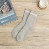 Calcetines de mujer otoño e invierno calcetines de lana a rayas otoño e invierno con forro polar gruesos cálidos calcetines de nieve para interior cachemira de mujer