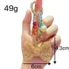 Llavero de Moño Elegante y de Alta Gama Incrustado con Diamantes y Exquisitas Cuentas de Cristal de Colores, un Accesorio Decorativo para Bolsos de Mujer
