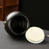 Bote de Cerámica para Té Transfronterizo, Tamaño Pequeño, Tarro Sellado de Té Zen Creativo, Bote de Té Mini Blanco y Negro, Logo Personalizable