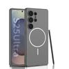 Aplicación transfronteriza de funda para teléfono móvil Samsung S25Ultra con orificio fino, marca de moda, creativa, anillo fino, carga inalámbrica magnética, carcasa dura ultrafina