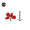Brincos de Liga de Titânio F136 com Design de Fogos de Artifício Margarida Pequena, Moldura Degradê com Zircônias 5A, Joias para Lábios, Unhas, Orelha e Piercings Corporais