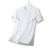 Camiseta de Manga Corta para Hombre, Marca de Moda, Ajuste Holgado de Verano, Manga de Tres Cuartos, Nuevo Modelo 2026, Estilo de Celebridad de Internet, Top Sencillo Estampado