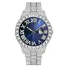 Cielo Estrellado Aleación Incrustada de Diamantes Negocios Lujo Reloj Electrónico para Hombre Calendario Reloj de Cuarzo Venta al por Mayor Reloj Cielo Estrellado