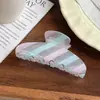 Pinza de Garra Bofiya con Rayas Brillantes Estilo Coreano para Mujer, Pinza de Tiburón Semitransparente de Gama Alta, Pasador Versátil Accesorio para el Cabello