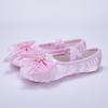 Lindos Zapatos de Baile para Niños Satén Suela Suave Práctica Niña Zapatos de Baile para Actuación Rosado Adornado con Mariposas Ballet 8100