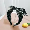 2025 Novo Estilo Étnico Paisley Aba Larga Orelha Laço Grampo de Cabelo para Orelha Headband Acessório de Cabeça Nicho Versátil