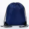 Bolsa de compras colorida de poliéster com cordão com cordão com cordão mochila esportiva mochila de viagem bolsa de armazenamento