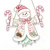 Decorações de rodelas de madeira de Natal transfronteiriças com grafite, Enfeites de parede e porta de Natal para casa, Decorações de árvore de Natal de madeira