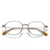 Gafas de Madera Studiomuku Estética Elegante Espejo Plano Marco de Gafas con Diseño Poligonal Marco de Gafas Transparente