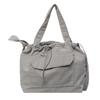 Estilo coreano nicho casual artístico lona bucket bag moda cordão saco de ombro para mulheres internet celebrante plissado saco de nylon crossbody