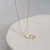 Cadena de Clavícula Elegante con Zirconia Bañada en Oro Real para Mujer Diseño de Nicho Collar de Perla de Amor Cadena de Cuello con Borla Versátil