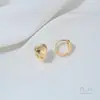 Pendientes de Corazón Color Melocotón Rellenos de Oro de 14K, Pendientes de Corazón de Color Ecológicos, Ganchos Franceses para Orejas, Pendientes de Moda Hechos a Mano para Bricolaje de Celebridades de Internet