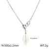 Collar de Borlas Estilo Coreano de Lujo Ligero Diseño Nicho Estilo Frío para Mujer Cadena de Clavícula en Forma de Gota de Lágrima con Perlas de Alta Gama