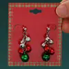 Pendientes de aleación con diseño de alce y copo de nieve, de estilo europeo y americano, con dibujos creativos, para Navidad.