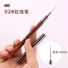 Set de Bolígrafos Liner para Uñas Punta de Aguja de Sándalo Estilo Japonés, Ultra Fino, Pincel para Pintar, Pincel para Delinear, Pincel para Bordes Estilo Francés