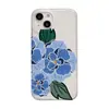 Elegante Funda Azul Floral Adecuada para iPhone 17 Pro Max, iPhone 17, Apple 16/15 Funda Mate de Cobertura Total, Funda de Cobertura Total para iPhone 14