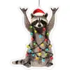 Enfeites de Natal acrílicos transfronteiriços, decorações de Natal de animais de desenho animado, decorações festivas para festas no atacado