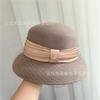 2025 Sombrero de Malla Francesa con Pedrería Sombrero de Pescador Copa Ancha Cubre Rostro Sombrero de Cuenca Pequeña Estilo Hepburn Femenino Estilo Británico