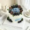 Decoração Simples de Bolo para o Dia dos Pais 2026 Borracha Macia Melhor Pai do Mundo Decoração de Bolo de Aniversário Masculino Enfeites