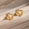 Pendientes Transfronterizos de Estilo Europeo y Americano para Mujer, Diseño Estilo Ins Francés, Pendientes de Acero Inoxidable, Pendientes de Perlas de Alta Gama al por Mayor