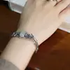 Nuevo Pulsera Vintage para Mujer 2025 Estilo Chino Flor de Loto Carpa Pulsera Abierta