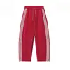 Nova Tendência de Moda Outono Versátil Faixa Lateral Color Block High-End Emagrecedor Masculino Simples Bonito Casual Calça