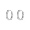 Brincos de Círculo com Diamante em Prata Esterlina 925 para Mulheres, Design Simples de Nicho, Luxo Acessível, Brincos Básicos Personalizados Exquisitos 9121A