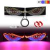 Luz de Olho de Diabo Dinâmica USB para Carro Transfronteiriça Adesivos para Carro Display LED Luzes para Vidro Dianteiro e Traseiro de Caminhão