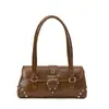 Bolsa Baguete Personalizada Tendência para Carregar na Mão para Mulheres Outono 2025 Nova Moda Casual Simples Textura de Alta Qualidade Bolsa de Ombro