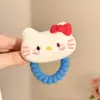 Boneca Gato com Laço Kt de Lã de Cordeiro Cordão de Celular Faixa de Cabelo Faixa de Cabeça Elástica Alta Borracha de Cabelo Faixa de Cabeça