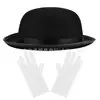 Conjunto Temático Clássico de Mágico Lincoln Chapéu Alto e Capa 15cm de Altura Conjunto Completo para Festa Cosplay Performance de Palco