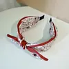 Nueva Diadema Estilo Coreano Moda Tela Estampada Arte Geométrico Diadema de Ala Ancha Recogido de Cabello Pasador de Moño para Salir para Mujeres